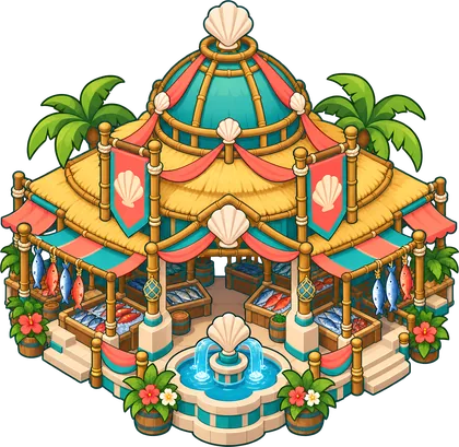 The finished fish market of harbor 2