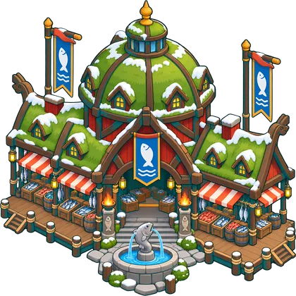 The finished fish market of harbor 3