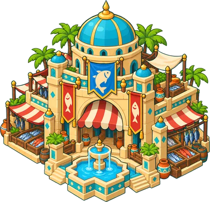 The finished fish market of harbor 4